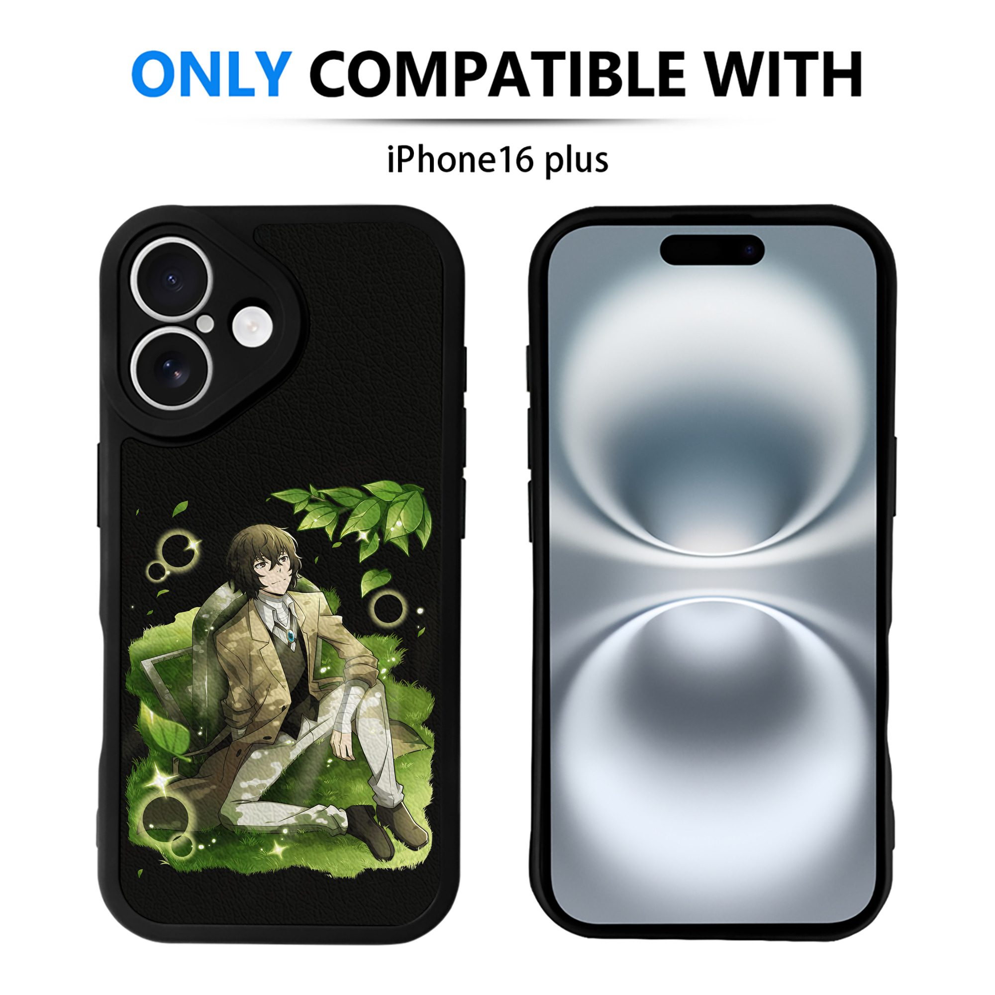 （画像用） 文豪ストレイドッグス Bungo Stray Dogs 【iPhone 16シリーズ対応】シリコンスマホケース（レザー調） 材質：シリコン